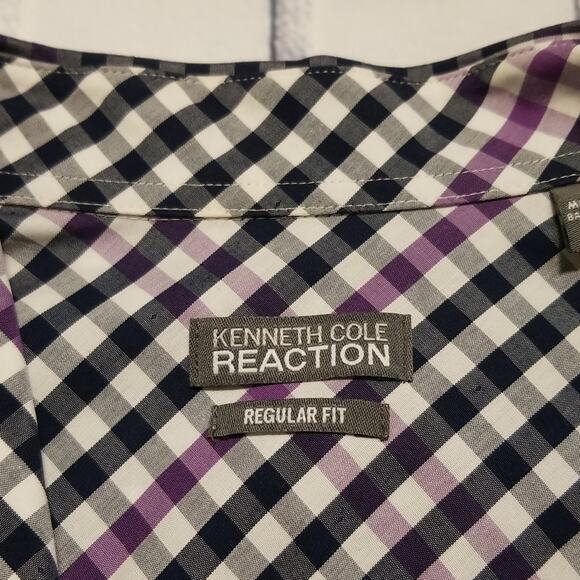 $10 Sale Kenneth Cole Plaid Long Sleeve Button Down Shirt - Picture 4 of 5
